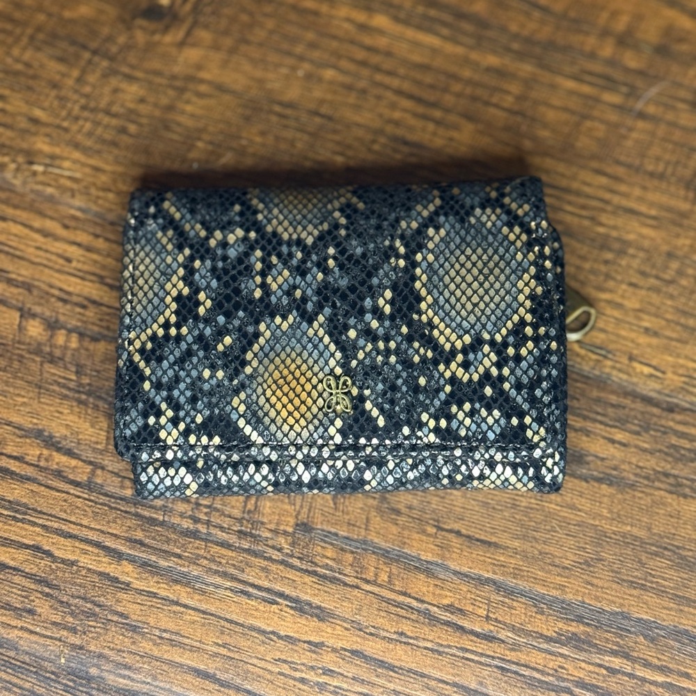 Hobo Black and Gold Women's Wallet